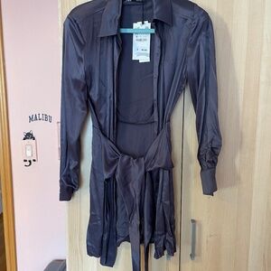 Zara Blouse Dress Dark Purple XS